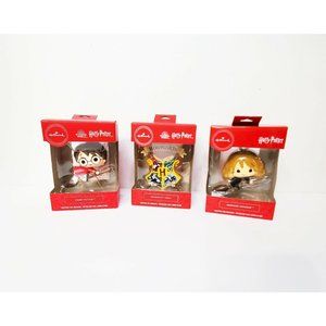 NEW Hallmark Harry Potter Christmas Ornaments-Harry, Hermione, Hogwarts Set of 3